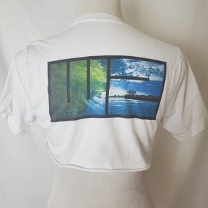 Wave Zone crop to graphic surfing tee